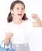 SHIPS KIDS:100�`130cm / ���[�X �t���� ���� TEE