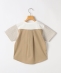 SHIPS KIDS:100�`130cm / �`�F�b�N �ؑ� ���� TEE