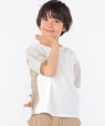 SHIPS KIDS:100�`130cm / �`�F�b�N �ؑ� ���� TEE �I�t�z���C�g