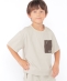 SHIPS KIDS:100�`130cm / �qUV�J�b�g�r�h���C �|�P�b�g TEE