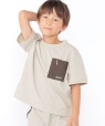 SHIPS KIDS:100�`130cm / �qUV�J�b�g�r�h���C �|�P�b�g TEE ���C�g�O���[