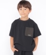SHIPS KIDS:100�`130cm / �qUV�J�b�g�r�h���C �|�P�b�g TEE �u���b�N