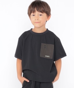 SHIPS KIDS:100�`130cm / �qUV�J�b�g�r�h���C �|�P�b�g TEE