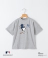 SHIPS KIDS:85�`95cm/ PEANUTS×MLB �v�����g T�V���c �O���[