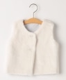 SHIPS KIDS:80�`90cm / �x�r�[ �t�F�C�N�t�@�[ ���o�[�V�u�� �x�X�g �I�t�z���C�g