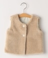 SHIPS KIDS:80�`90cm / �x�r�[ �t�F�C�N�t�@�[ ���o�[�V�u�� �x�X�g �x�[�W��