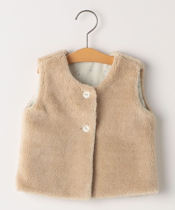 SHIPS KIDS:80�`90cm / �x�r�[ �t�F�C�N�t�@�[ ���o�[�V�u�� �x�X�g