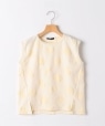 SHIPS KIDS:80�`90cm / �p�C�� �W���J�[�h �m�[�X���[�u TEE �I�t�z���C�g