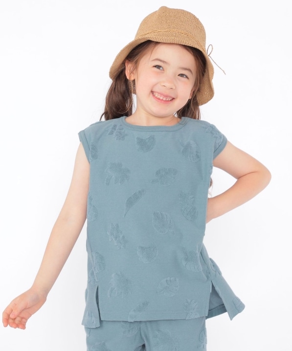 SHIPS KIDS:100cm�`130cm / �p�C�� �W���J�[�h �m�[�X���[�u TEE