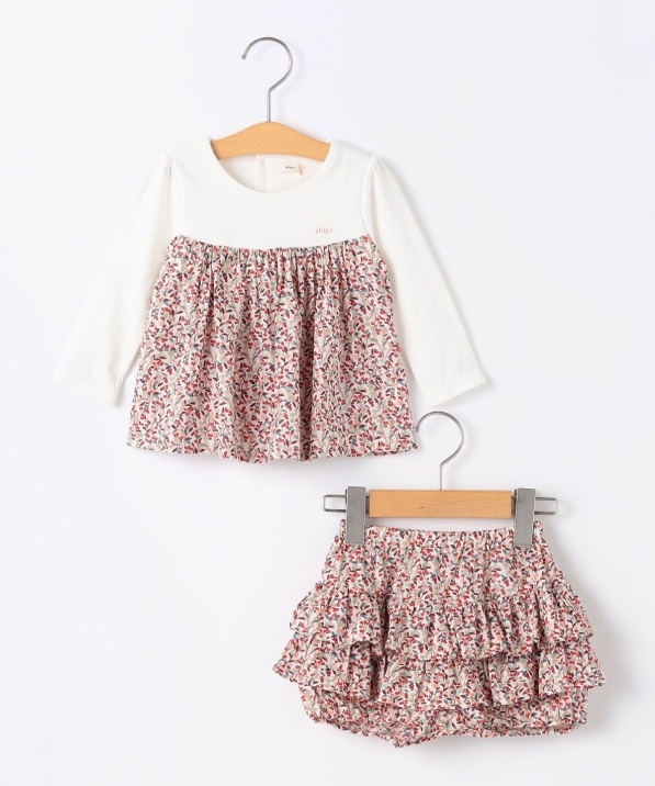 SHIPS KIDS:70�`80cm / �t�����[ �t���� �Z�b�g �����p�[�X