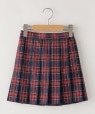SHIPS KIDS:110�`130cm / �`�F�b�N �v���[�c �X�J�[�g ���b�h�n