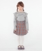 SHIPS KIDS:100�`130cm / �`�F�b�N �v���[�c �X�J�[�g