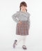 SHIPS KIDS:100�`130cm / �`�F�b�N �v���[�c �X�J�[�g