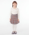 SHIPS KIDS:100�`130cm / �`�F�b�N �v���[�c �X�J�[�g