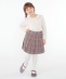 SHIPS KIDS:100�`130cm / �`�F�b�N �v���[�c �X�J�[�g