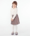 SHIPS KIDS:100�`130cm / �`�F�b�N �v���[�c �X�J�[�g