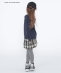SHIPS KIDS:100�`130cm / �`�F�b�N �v���[�c �X�J�[�g