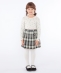 SHIPS KIDS:100�`130cm / �`�F�b�N �v���[�c �X�J�[�g