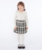 SHIPS KIDS:100�`130cm / �`�F�b�N �v���[�c �X�J�[�g