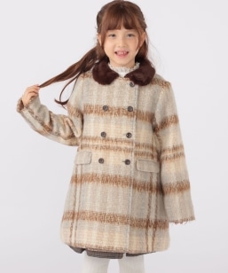 SHIPS KIDS:100�`130cm / �V���M�[ �`�F�b�N �R�[�g