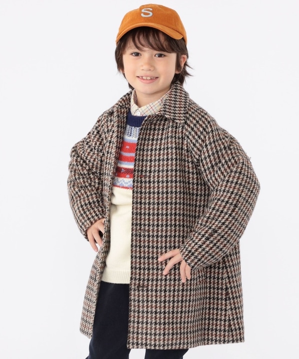 SHIPS KIDS:100�`130cm / �K���N���u�`�F�b�N �X�e���J���[ �R�[�g