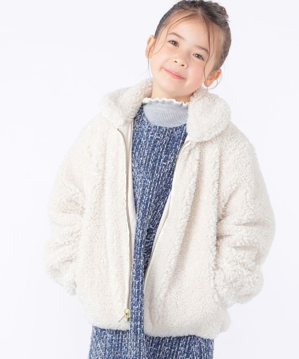 SHIPS KIDS:100�`130cm / �v�[�h���t�@�[×�^�t�^ ���o�[�V�u�� �W���P�b�g