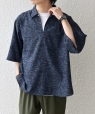 SHIPS any:�qUV�J�b�g�rFUTURE LINEN CANVAS ���l�����C�N �X�L�b�p�[ �v���I�[�o�[�V���c�� �_�[�N�u���[