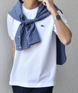 �ySHIPS any�ʒ��zLACOSTE: �����|�C���g ���S �s�P �N���[�l�b�N T�V���c 25SS��