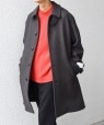 SHIPS any: PURE WOOL MELTON �X�e���J���[ �R�[�g 25AW�� �`���R�[���O���[