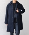 SHIPS any: PURE WOOL MELTON �X�e���J���[ �R�[�g 25AW�� �l�C�r�[