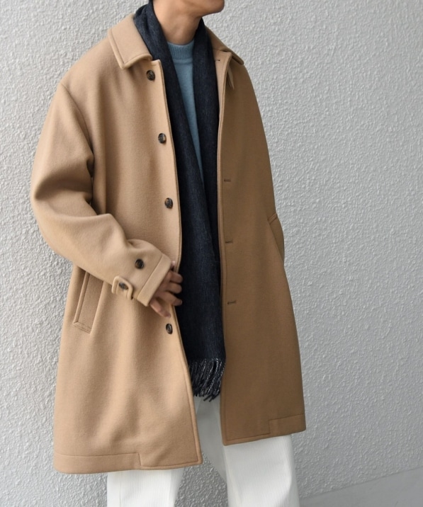 SHIPS any: PURE WOOL MELTON �X�e���J���[ �R�[�g 25AW��