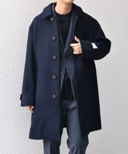 SHIPS any: PURE WOOL MELTON �X�e���J���[ �R�[�g 25AW��