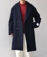 SHIPS any: PURE WOOL MELTON �_�u�� �`�F�X�^�[�R�[�g 25AW�� �l�C�r�[