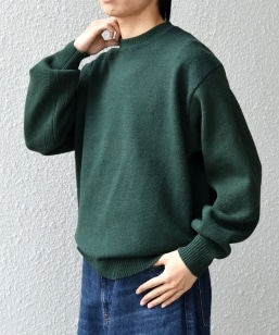 SHIPS any: French Merino �E�[�� �N���[�l�b�N �j�b�g��
