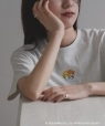 LITTLE TWIN STARS × SHIPS any: ���g���c�C���X�^�[�Y �v�����g TEE ���C�g�O���[