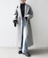 �yWEB����zSHIPS any: PURE WOOL �����O �e�[���[�h �R�[�g �O���[