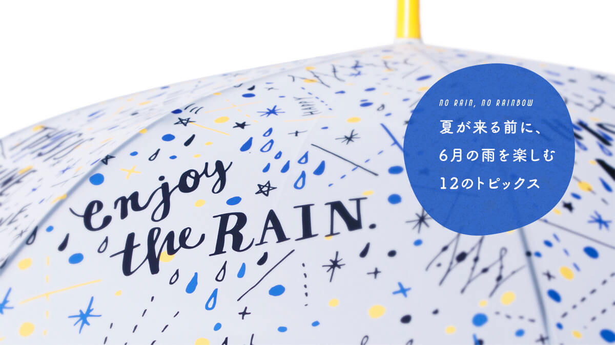 NO RAIN , NO RAINBOW  �Ă�����O�ɁA6���̉J���y����12�̃g�s�b�N�X